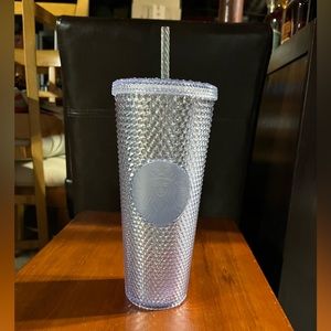 Silver Starbucks Tumbler